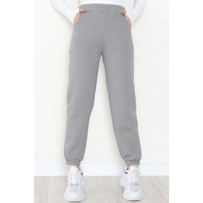 3 İplik Biyeli Eşofman Altı Antrasit - 30103.1878.