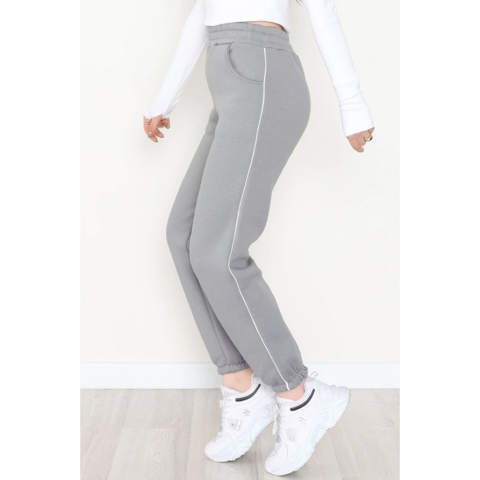 3 İplik Biyeli Eşofman Altı Antrasit - 30103.1878.