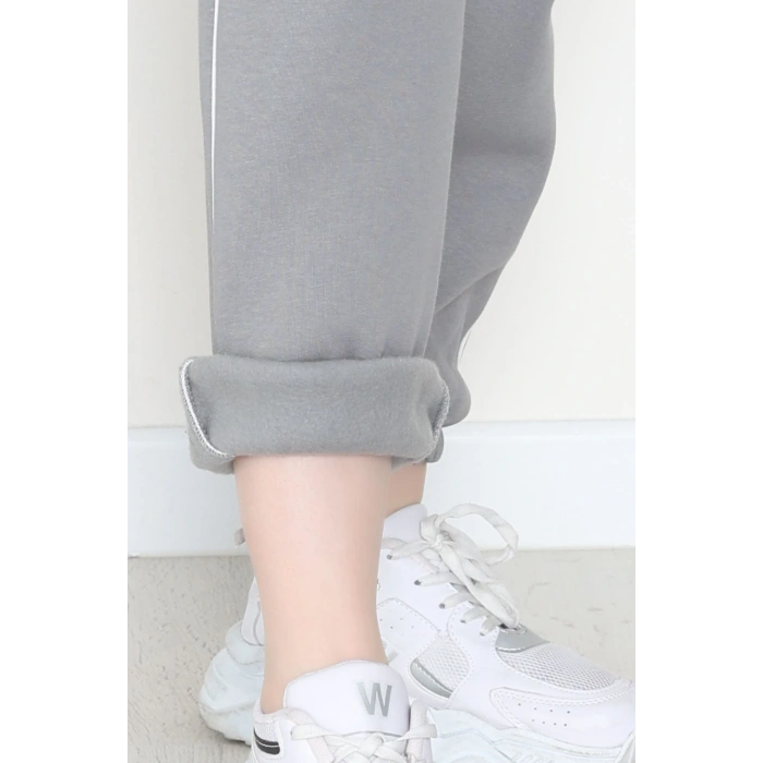 3 İplik Biyeli Eşofman Altı Antrasit - 30103.1878.