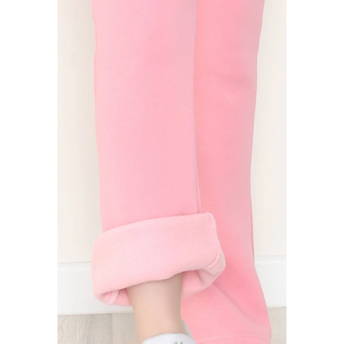 3 İplik İspanyol Paça Eşofman Altı Koyupembe - 42522.1878.