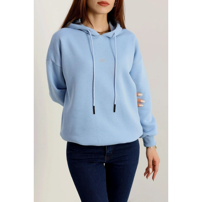 3 İplik Kapşonlu Baskılı Sweat Bebemavi - 42232.1878.