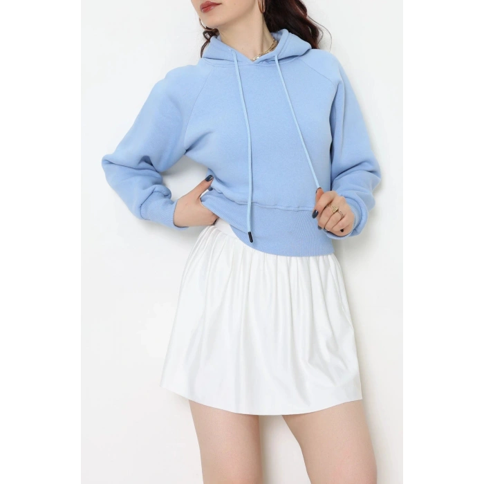 3 İplik Kapşonlu Crop Sweat Bebemavi - 20967.1878.