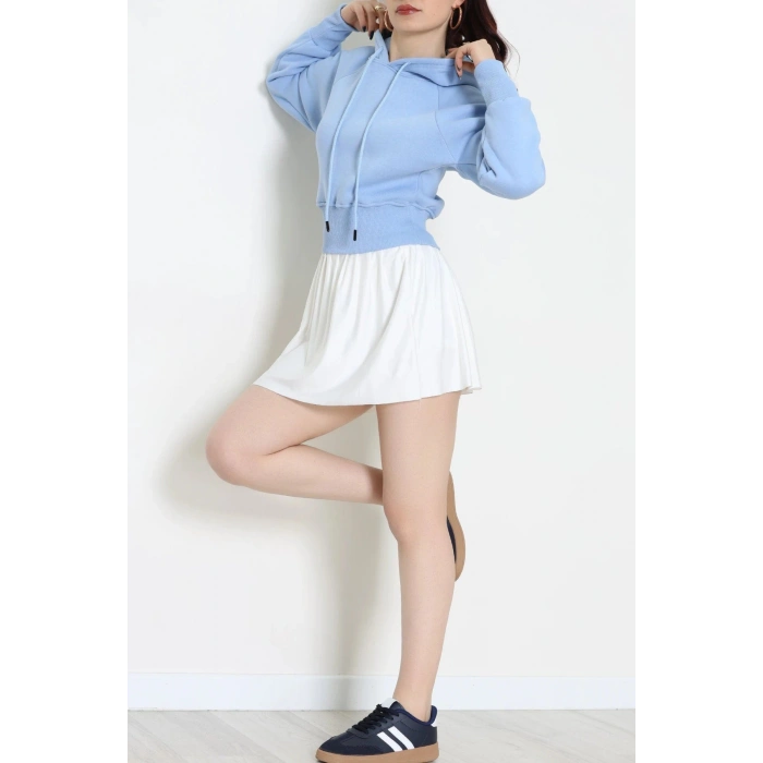 3 İplik Kapşonlu Crop Sweat Bebemavi - 20967.1878.