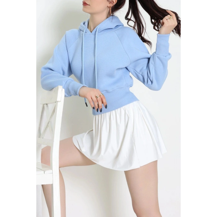 3 İplik Kapşonlu Crop Sweat Bebemavi - 20967.1878.