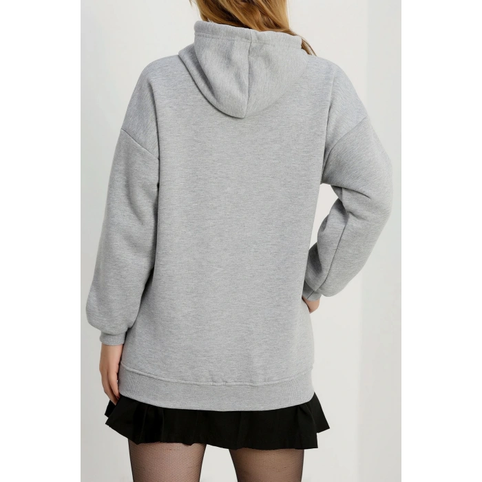 3 İplik Kapşonlu Nakışlı Sweat Gripembe - 42219.1878.