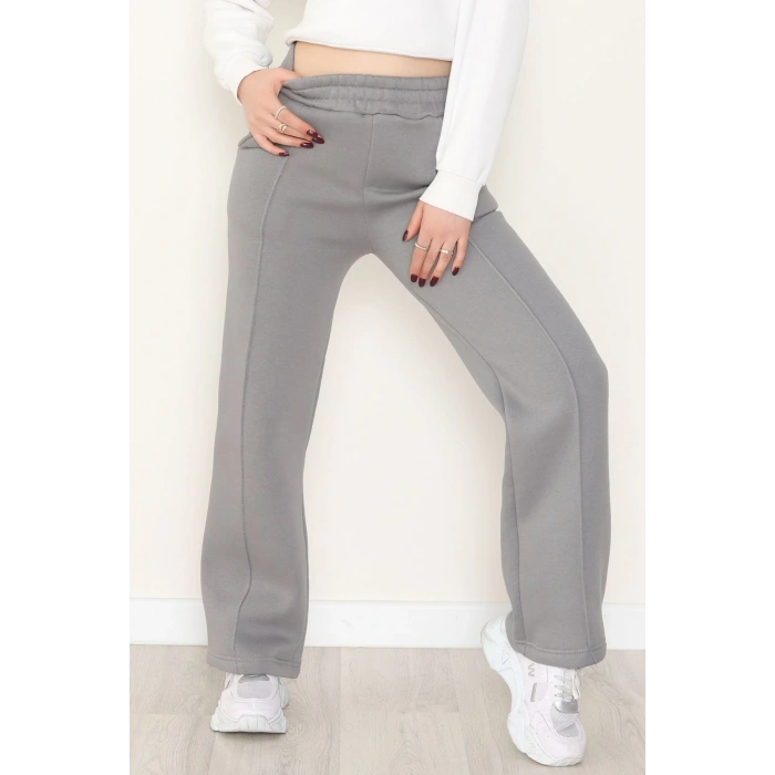 3 İplik Önü Çımalı Eşofman Altı Antrasit - 42520.1878.