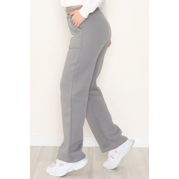 3 İplik Önü Çımalı Eşofman Altı Antrasit - 42520.1878.