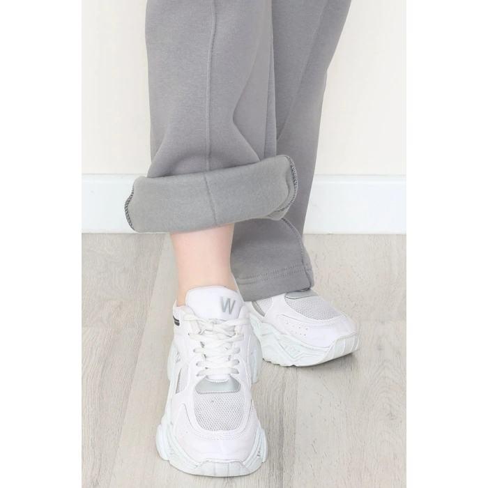 3 İplik Önü Çımalı Eşofman Altı Antrasit - 42520.1878.