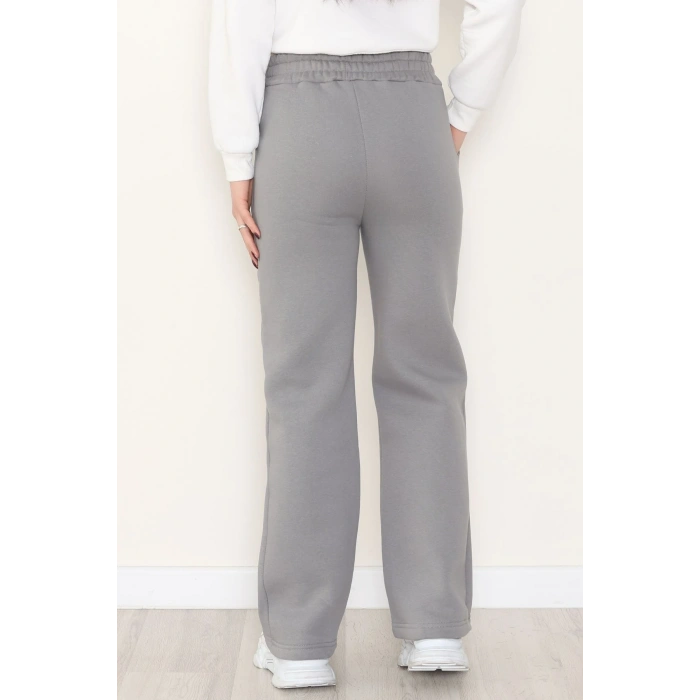 3 İplik Önü Çımalı Eşofman Altı Antrasit - 42520.1878.