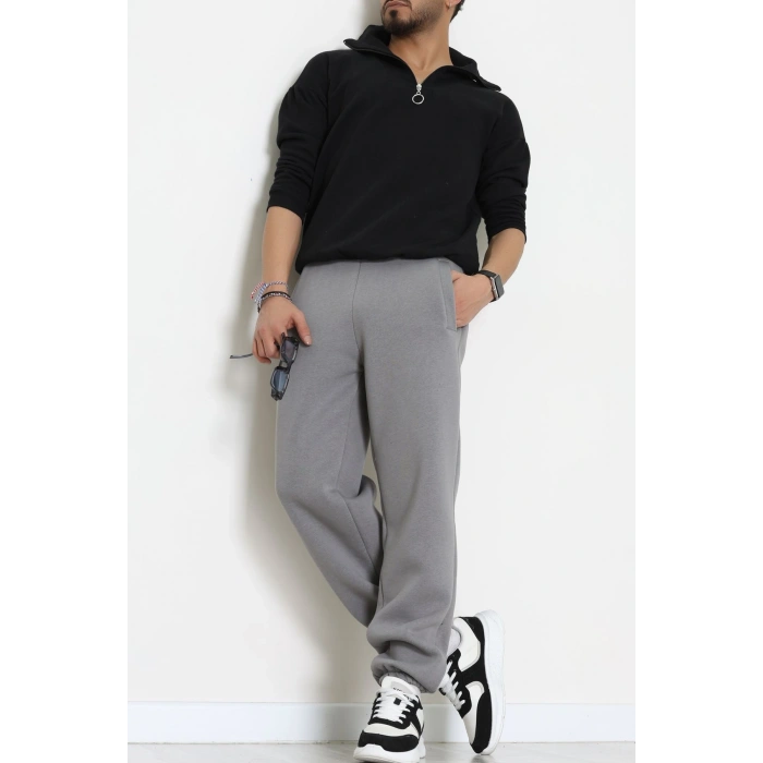 3 İplik Şardonlu Erkek Eşofman Altı Antrasit - 42615.1878.