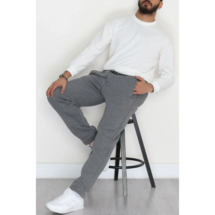 3 İplik Şardonlu Erkek Eşofman Altı Füme - 42626.1937.