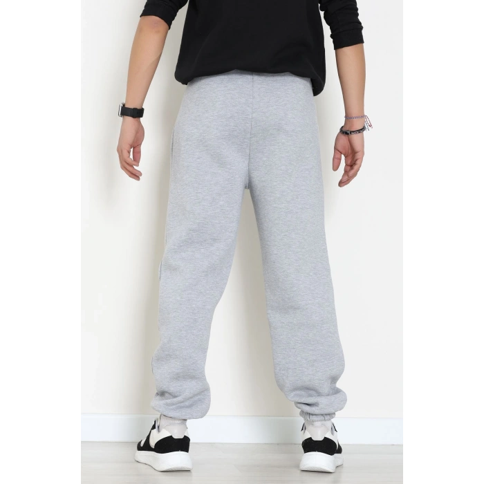 3 İplik Şardonlu Erkek Eşofman Altı Gri - 42615.1878.