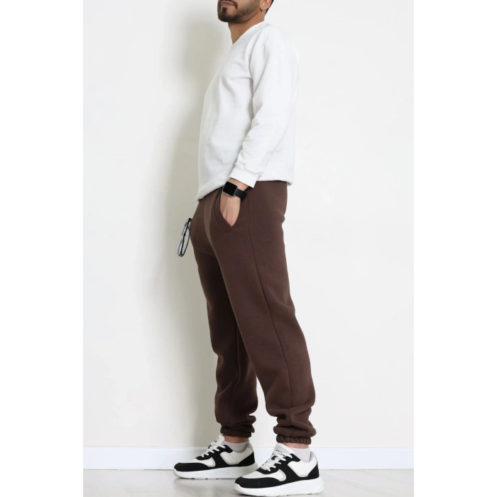 3 İplik Şardonlu Erkek Eşofman Altı Kahve - 42615.1878.