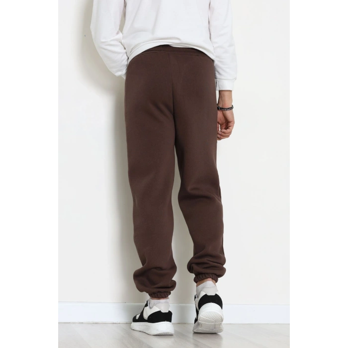 3 İplik Şardonlu Erkek Eşofman Altı Kahve - 42615.1878.