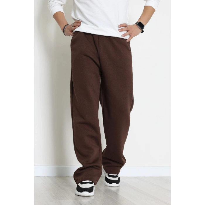 3 İplik Şardonlu Erkek Eşofman Altı Kahve - 42616.1878.