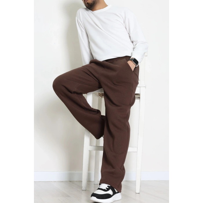 3 İplik Şardonlu Erkek Eşofman Altı Kahve - 42616.1878.