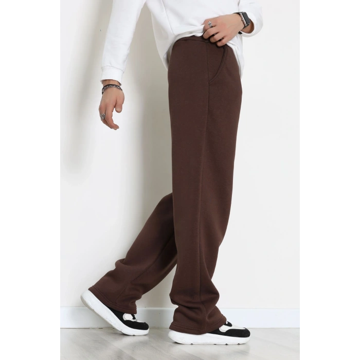 3 İplik Şardonlu Erkek Eşofman Altı Kahve - 42616.1878.