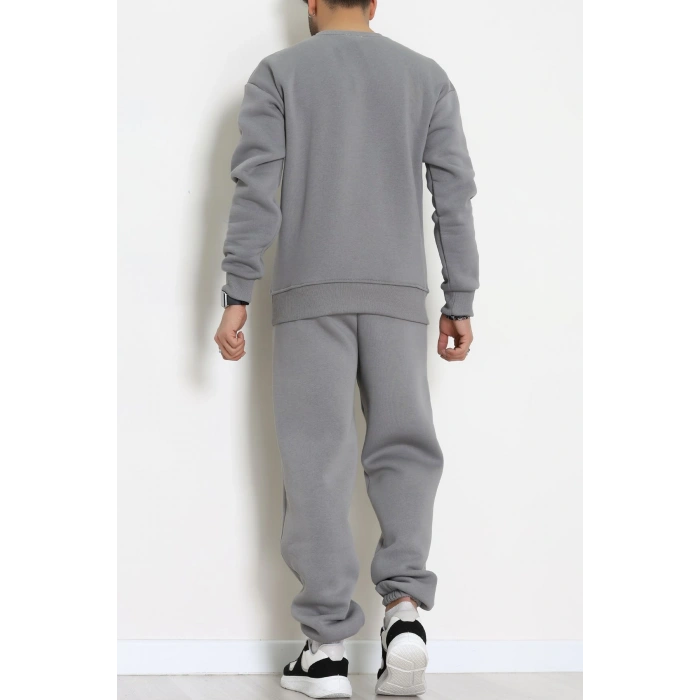 3 İplik Şardonlu Erkek Eşofman Takımı Antrasit - 42612.1878.