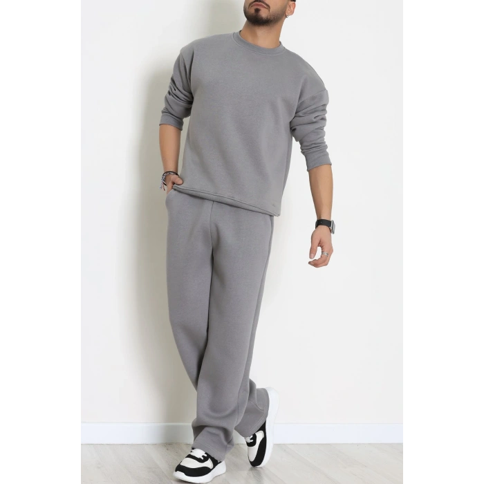 3 İplik Şardonlu Erkek Eşofman Takımı Antrasit - 42614.1878.