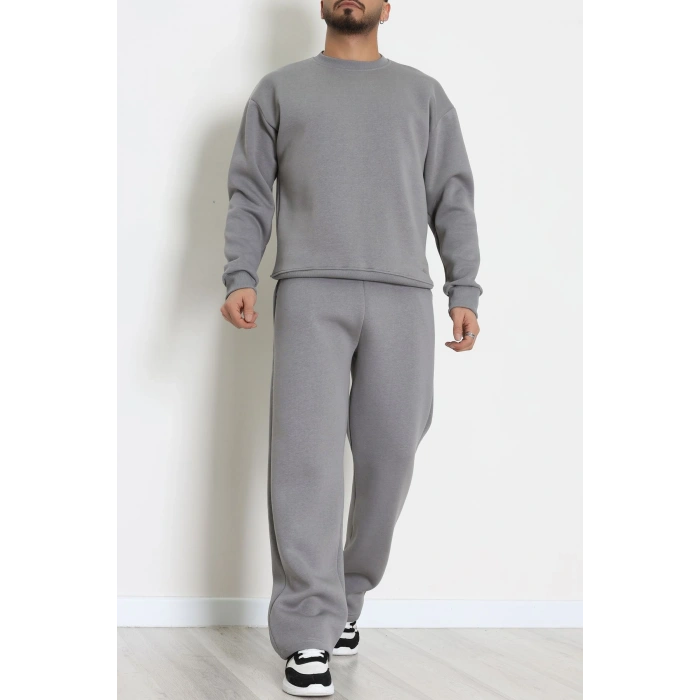 3 İplik Şardonlu Erkek Eşofman Takımı Antrasit - 42614.1878.