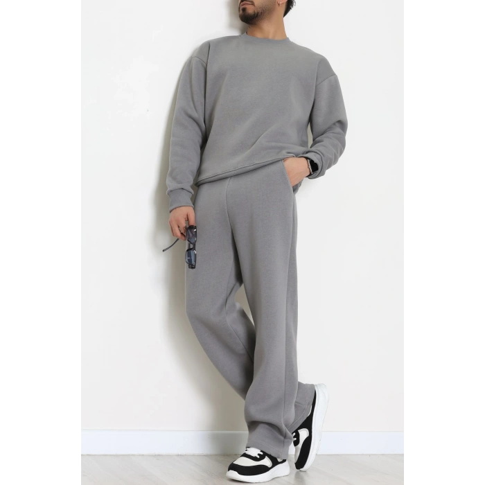 3 İplik Şardonlu Erkek Eşofman Takımı Antrasit - 42614.1878.