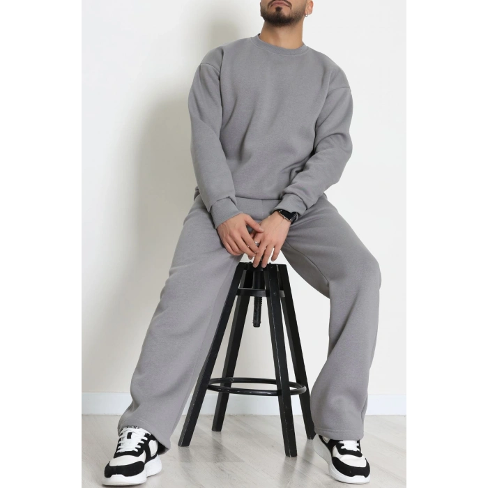 3 İplik Şardonlu Erkek Eşofman Takımı Antrasit - 42614.1878.