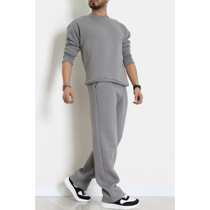 3 İplik Şardonlu Erkek Eşofman Takımı Antrasit - 42614.1878.