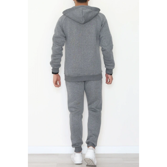 3 İplik Şardonlu Erkek Eşofman Takımı Füme - 42565.1937.