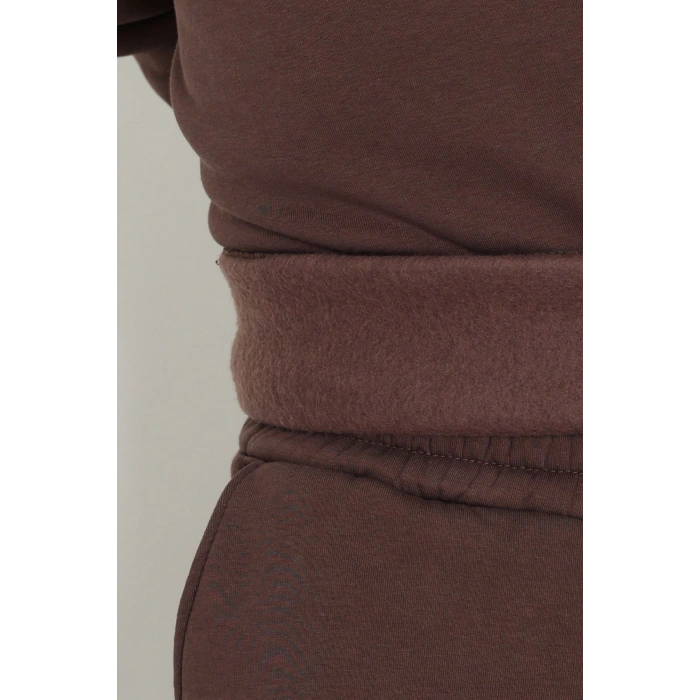 3 İplik Şardonlu Erkek Eşofman Takımı Kahve - 42614.1878.