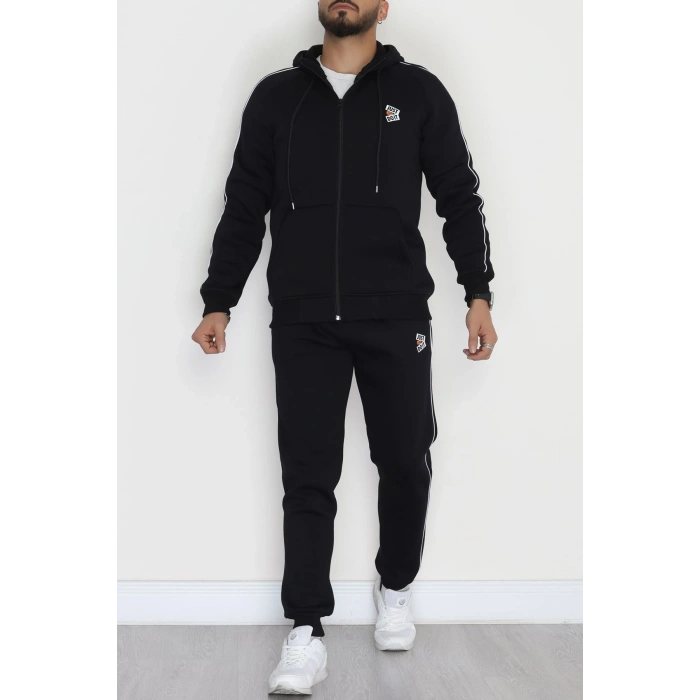 3 İplik Şardonlu Erkek Eşofman Takımı Lacivert - 42565.1937.