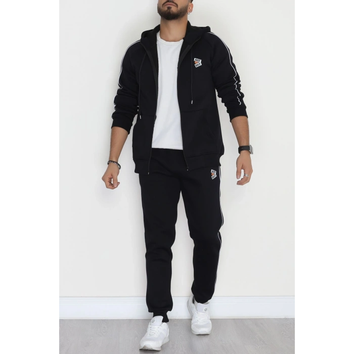 3 İplik Şardonlu Erkek Eşofman Takımı Lacivert - 42565.1937.