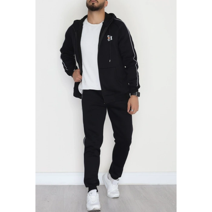 3 İplik Şardonlu Erkek Eşofman Takımı Lacivert - 42565.1937.