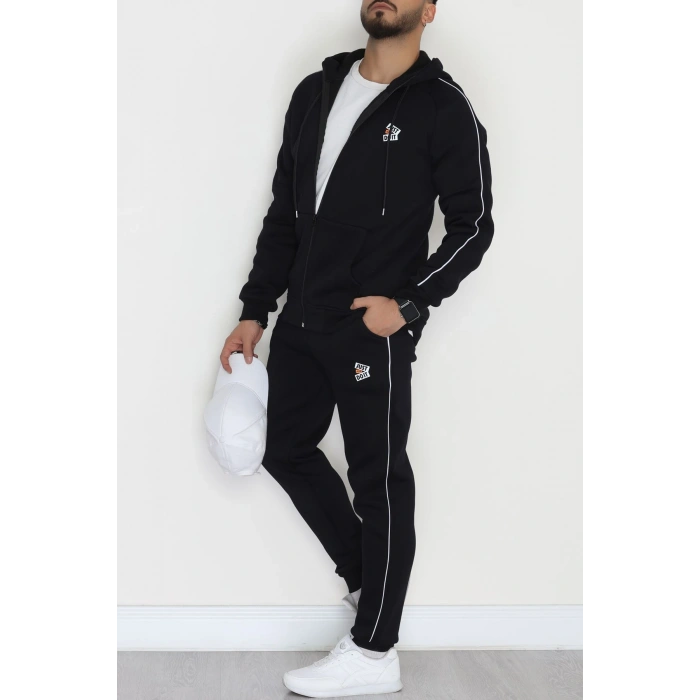 3 İplik Şardonlu Erkek Eşofman Takımı Lacivert - 42565.1937.