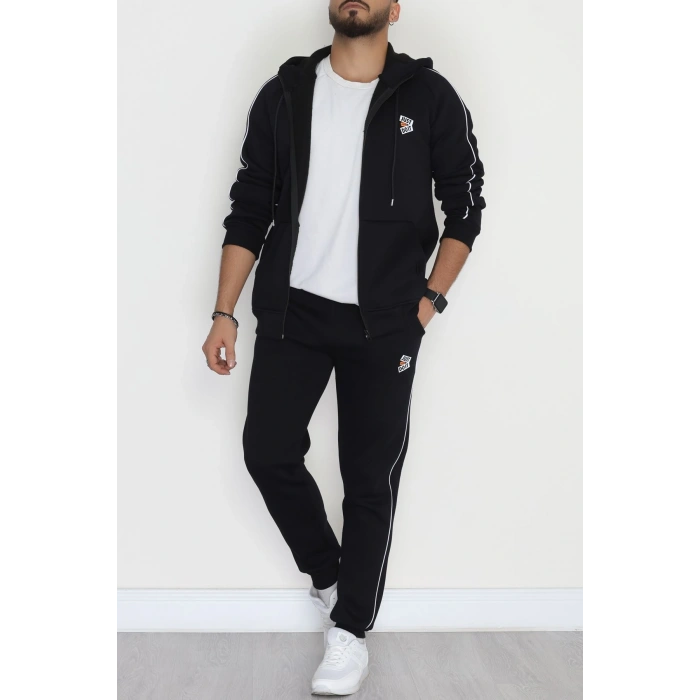 3 İplik Şardonlu Erkek Eşofman Takımı Lacivert - 42565.1937.