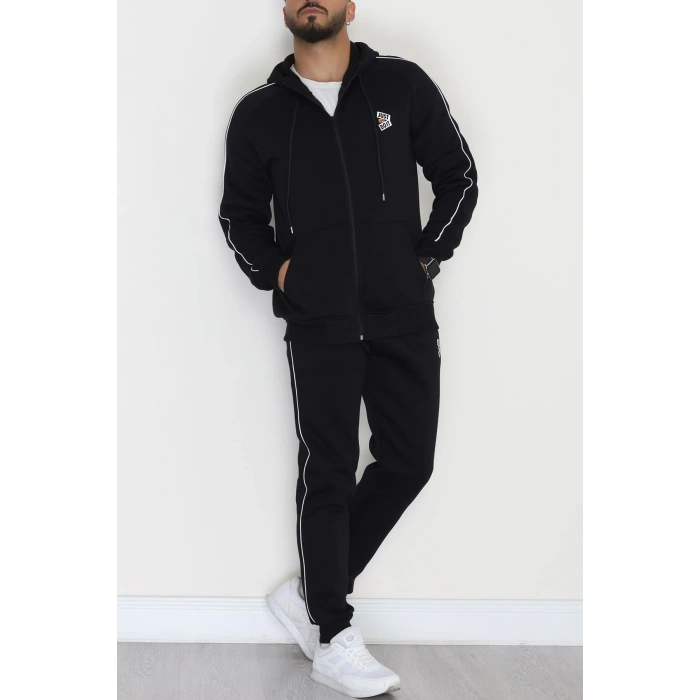 3 İplik Şardonlu Erkek Eşofman Takımı Lacivert - 42565.1937.