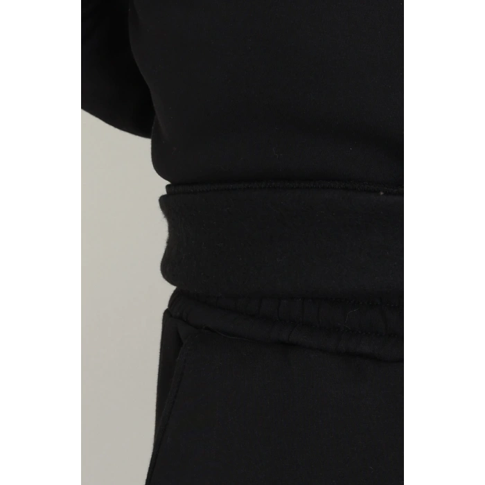 3 İplik Şardonlu Erkek Eşofman Takımı Siyah - 42614.1878.