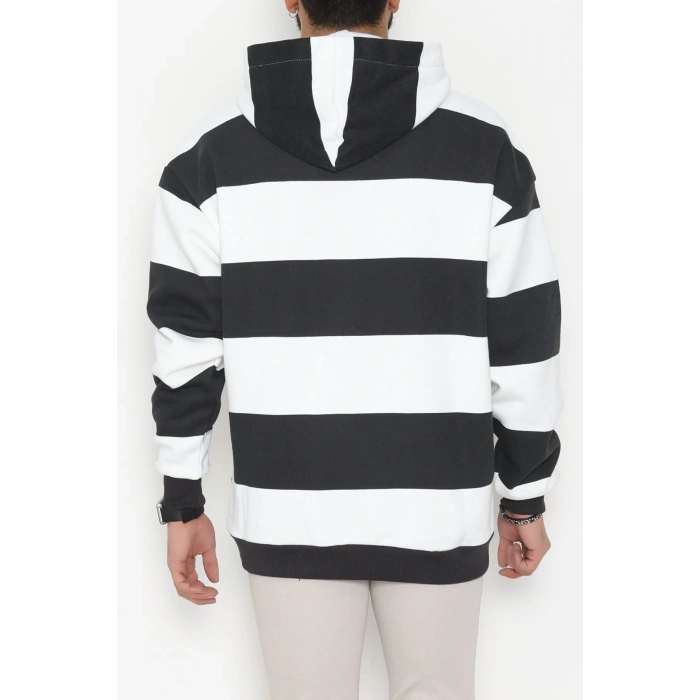 3 İplik Şardonlu Erkek Sweat Siyahbeyaz - 42793.1871.