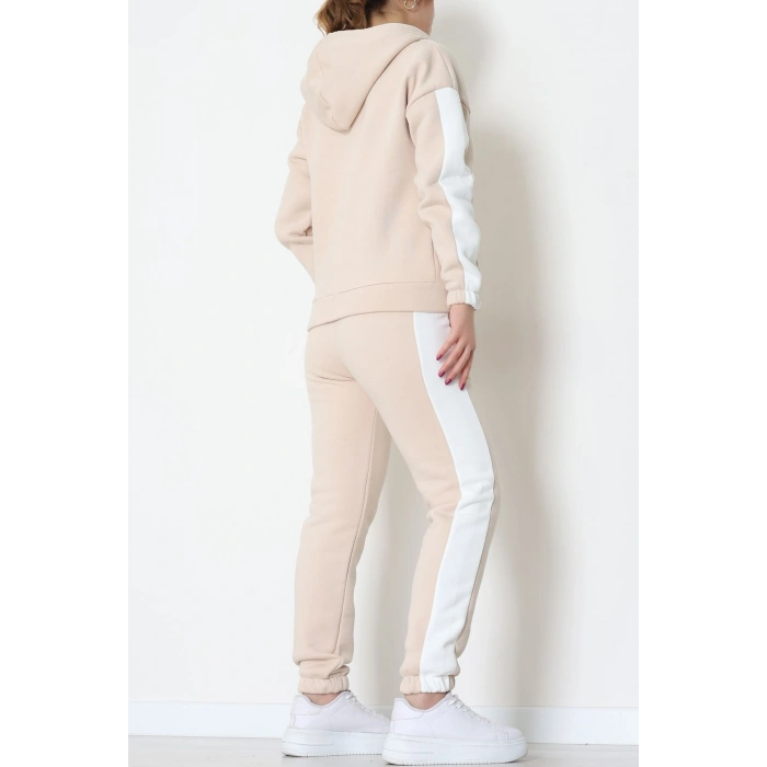 3  İplik Şardonlu Eşofman Takımı Bej - 52138.1735.