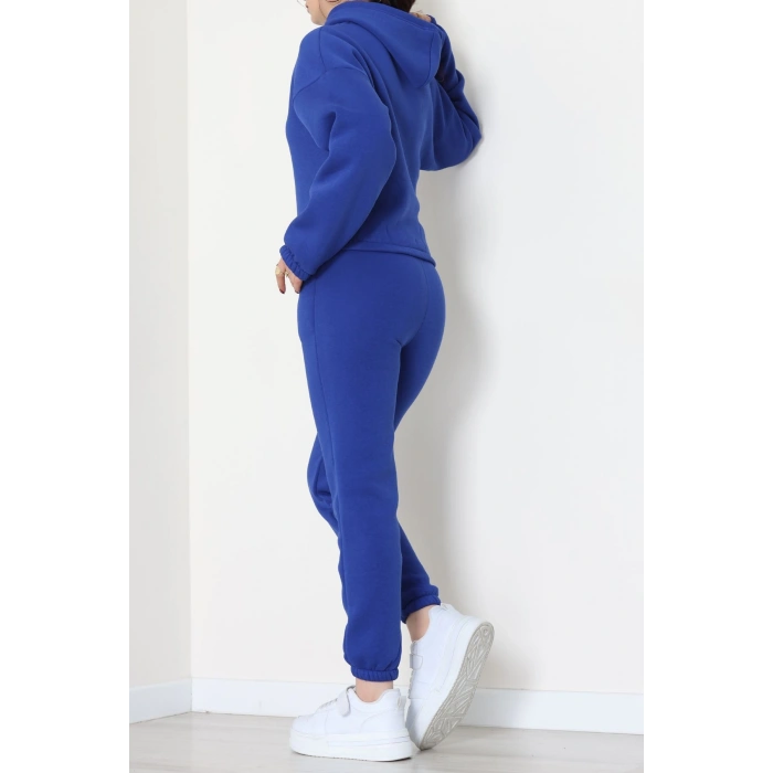 3 İplik Şardonlu Eşofman Takımı Saks - 52049.1878.