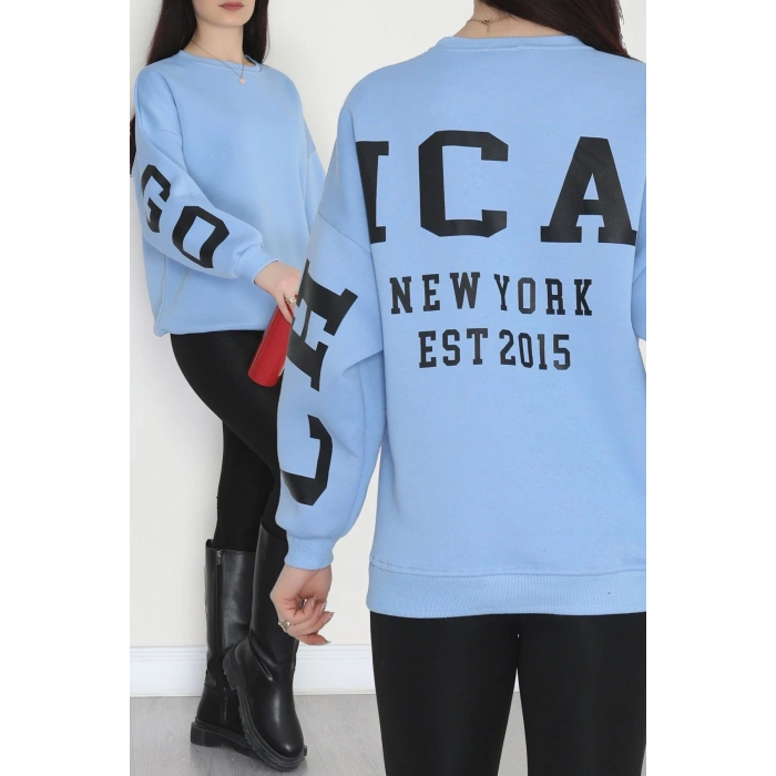 3 İplik Şardonlu Oversize Sweat Bebemavi - 50923.1878.