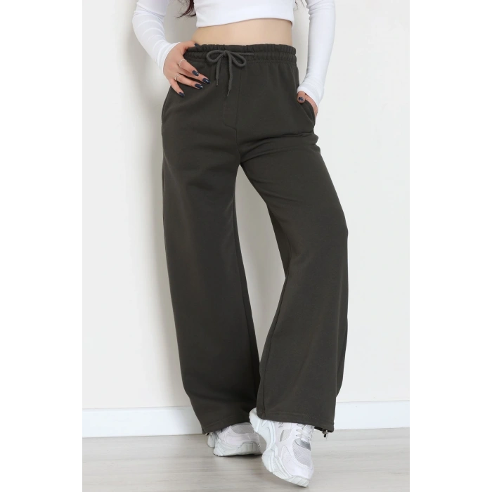 3 İplik Şardonlu Paça Stoperli Eşofman Altı Haki - 52069.2113.