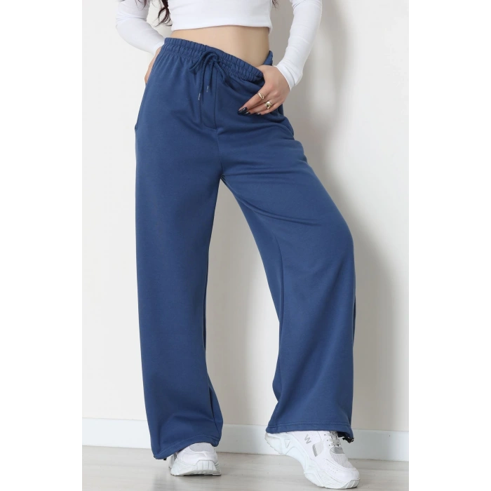 3 İplik Şardonlu Paça Stoperli Eşofman Altı İndigo - 52069.2113.