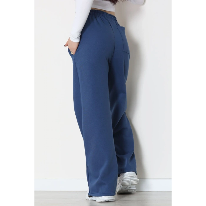 3 İplik Şardonlu Paça Stoperli Eşofman Altı İndigo - 52069.2113.