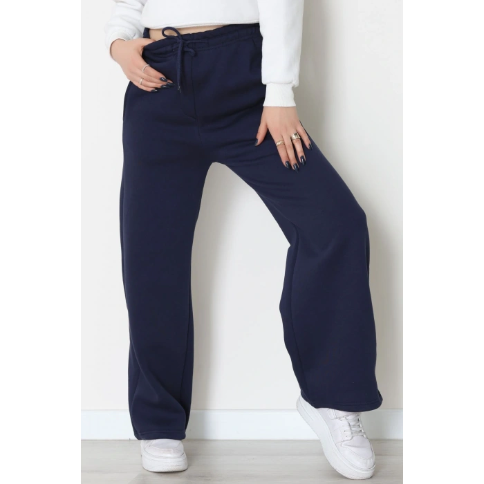 3 İplik Şardonlu Paça Stoperli Eşofman Altı Lacivert - 52069.2113.