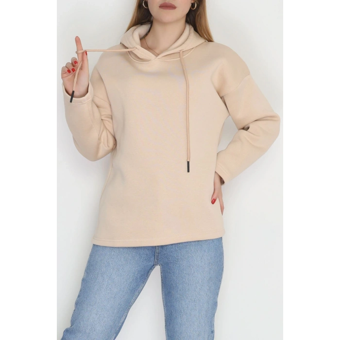 3 İplik Şardonlu Sweat Bej - 42610.1878.