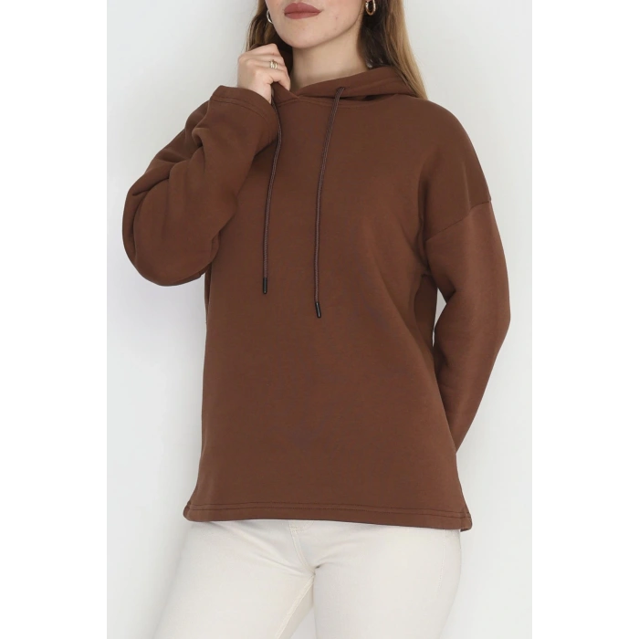 3 İplik Şardonlu Sweat Kahve - 42610.1878.