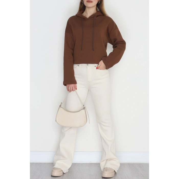 3 İplik Şardonlu Sweat Kahve - 42610.1878.