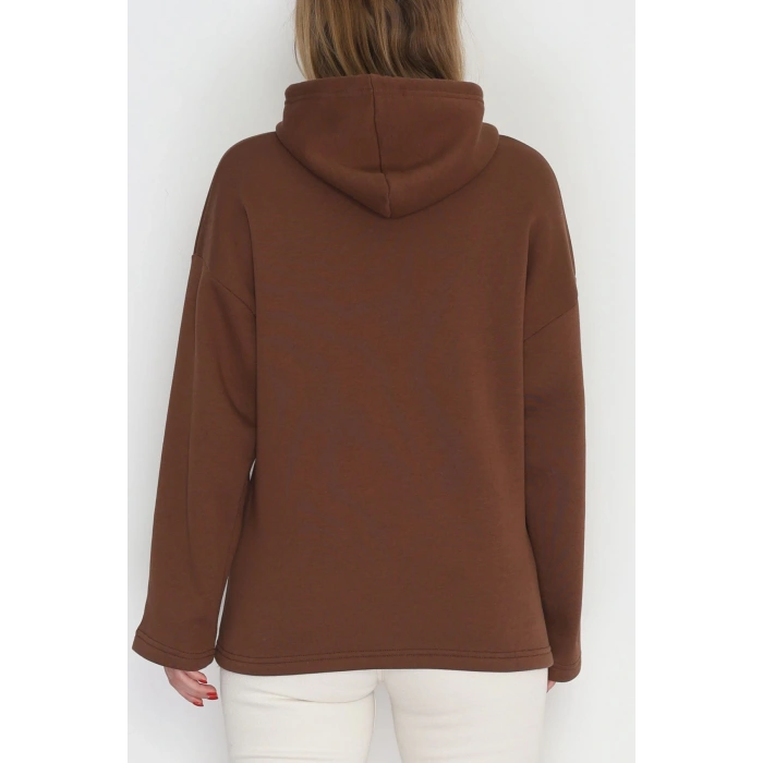 3 İplik Şardonlu Sweat Kahve - 42610.1878.
