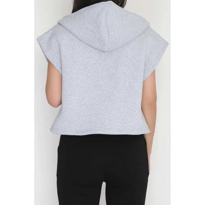 3 İplik Şardonlu Yelek Açıkgri - 42201.1857.