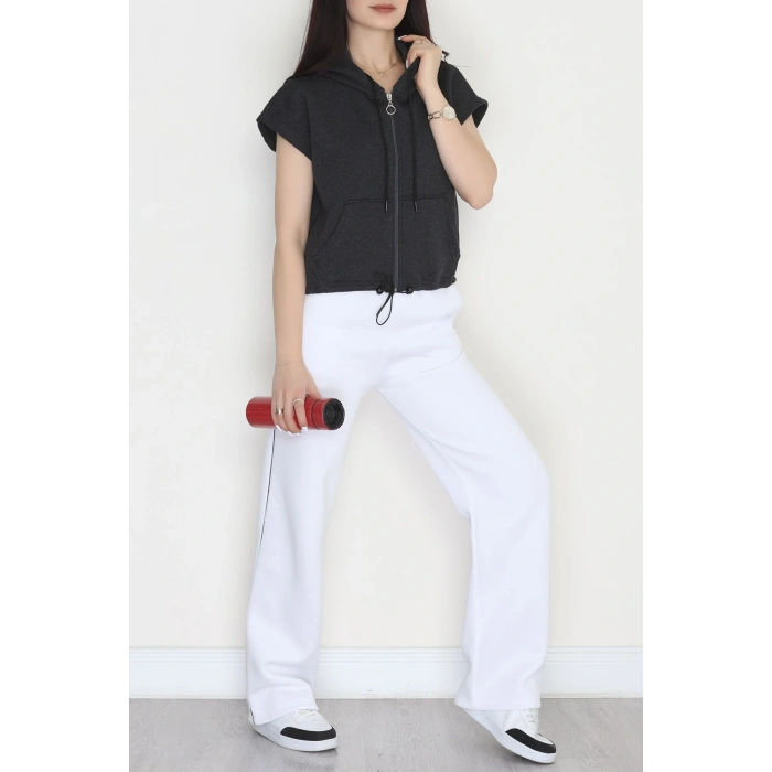 3 İplik Şardonlu Yelek Antrasit - 42201.1857.